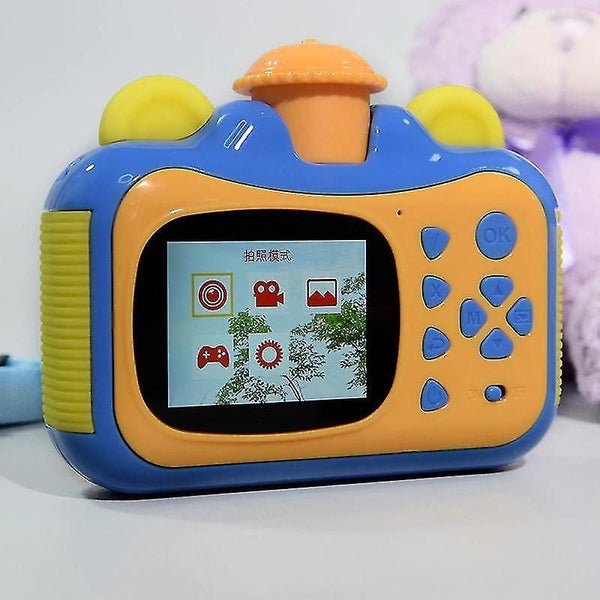 Kids Camera Print Camera 1080P HD Video Camera Blue Carousel 2