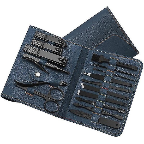 16pcs/set Nail Cutter Set Nail Clipper Folding Bag Stainless Steel Cutter Tool F Carousel 1