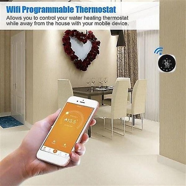 Tuya Wifi Circular Water Underfloor Heating System Boiler Thermostat Round Progr Carousel 5