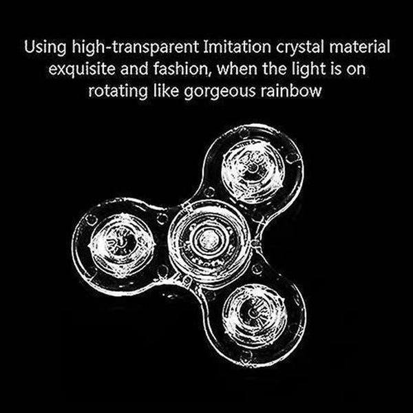 Crystal Led Light Fidget Spinner Toy Hand Tri Spinner Single Finger Fast Bearing Carousel 5