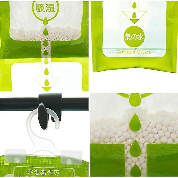 5/10 Pcs Moisture Household Wardrobe Absorbent Bag Family Use Hanging Drying Ag Carousel 2