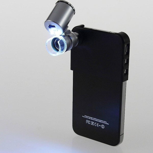 Professional Portable Pocket Size 60x Microscope Lens + Led For Iphone 4 Carousel 1