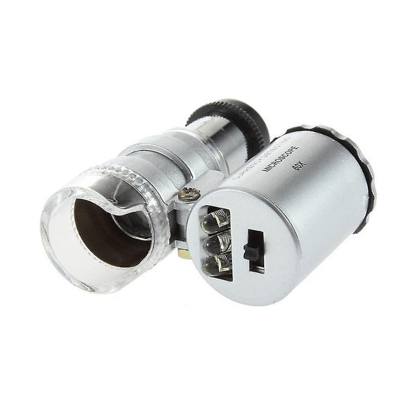 Professional Portable Pocket Size 60x Microscope Lens + Led For Iphone 4 Carousel 5