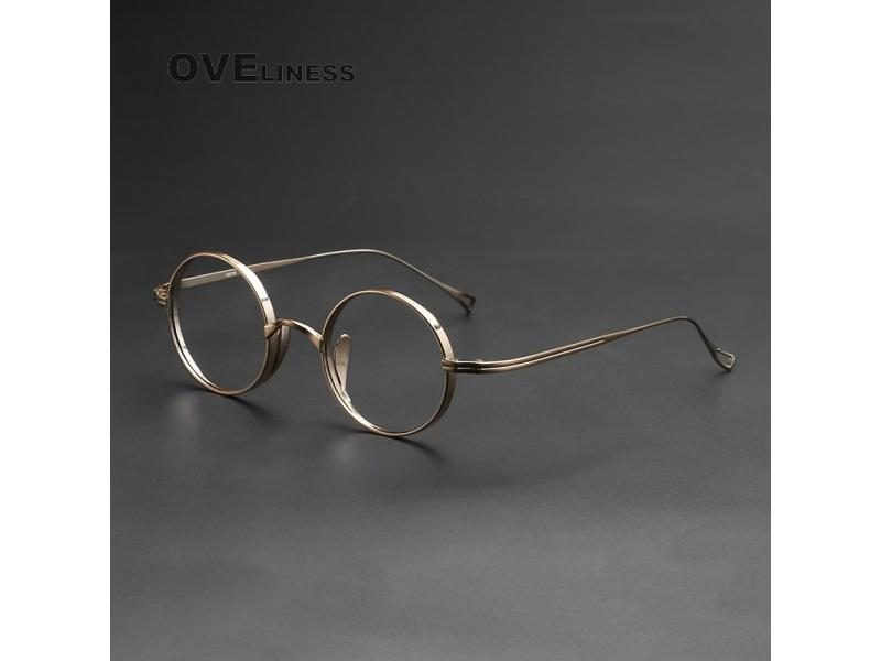 Pure Titanium Retro Round Eyeglass Frames For Men Women Carousel 2