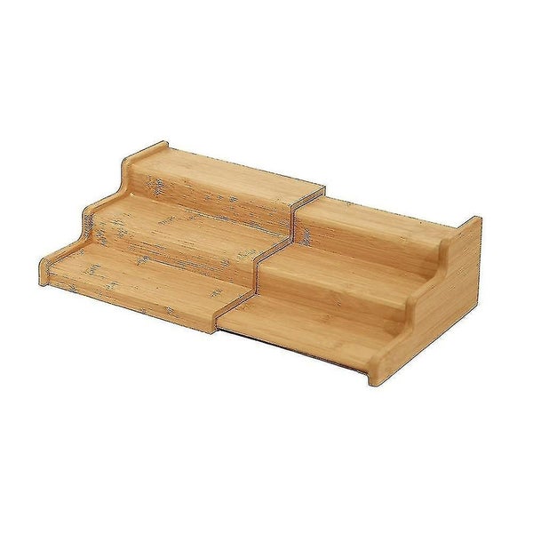 Eco friendly 3 tier retractable kitchen cabinet pantry storage spice display rac Carousel 1