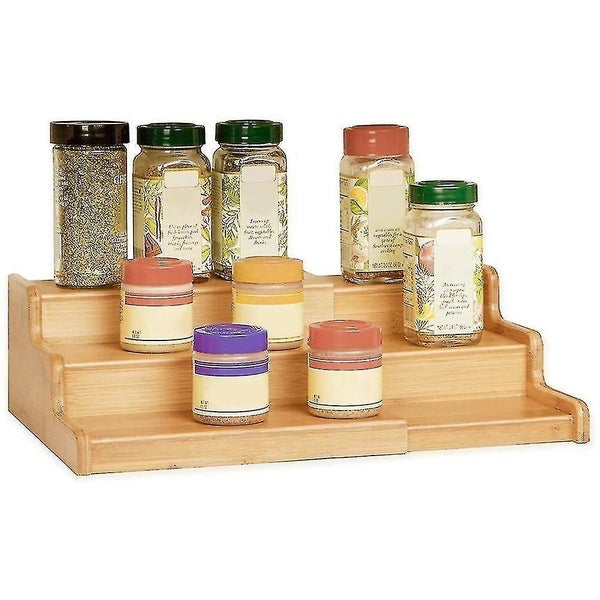 Eco friendly 3 tier retractable kitchen cabinet pantry storage spice display rac Carousel 2