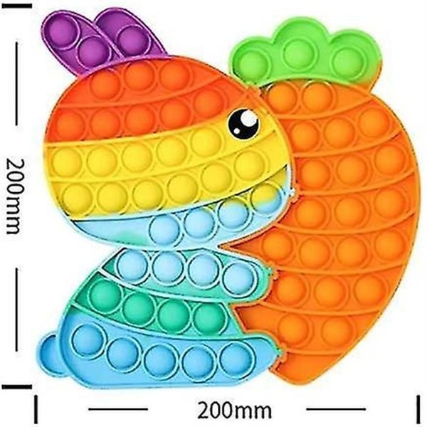 Easter Bunny Carrot Pop Fidget Toy For Boys Girls Toddlers,silicone Animal Rabbi Carousel 2