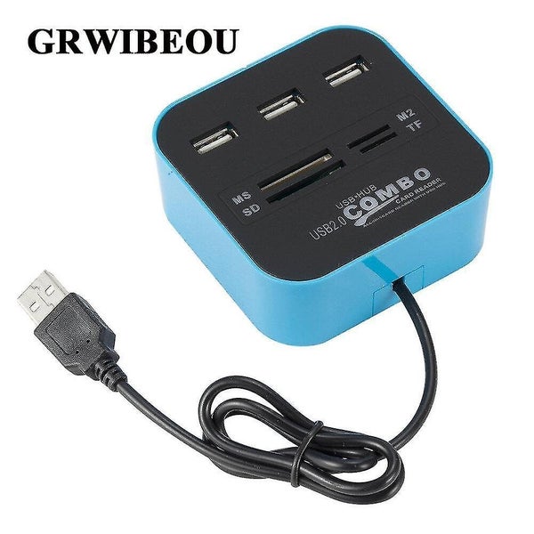 USB Hub 2.0 3 Ports TF Micro SD Card Reader Slot USB Combo Multi All In One USB Carousel 2