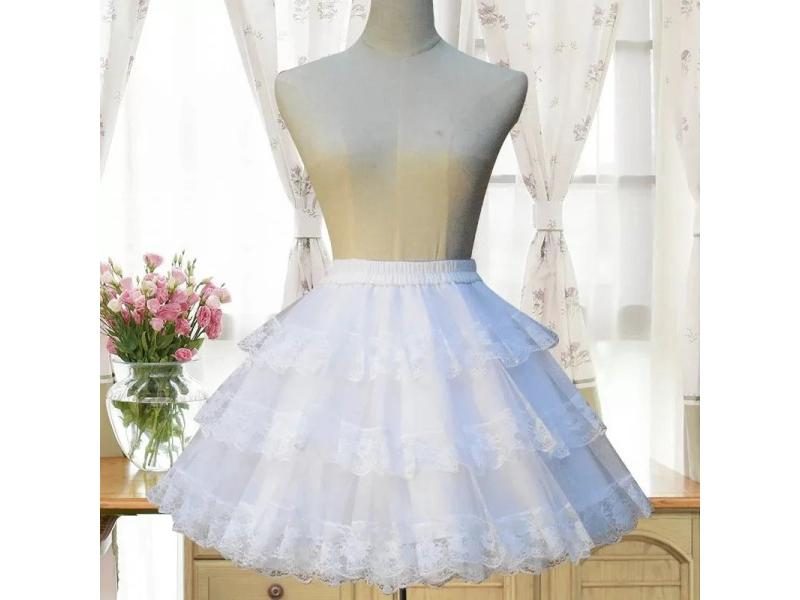 3 Layers Petticoat Crinoline For Women Lolita Cosplay Skirt Carousel 1