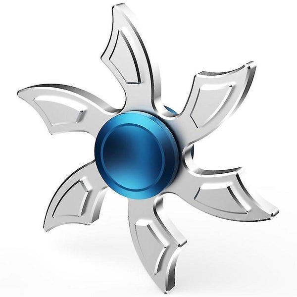 Six-spinners Finger Toy Anti-stress Autism Hand Spinner With Blue Cover Carousel 5