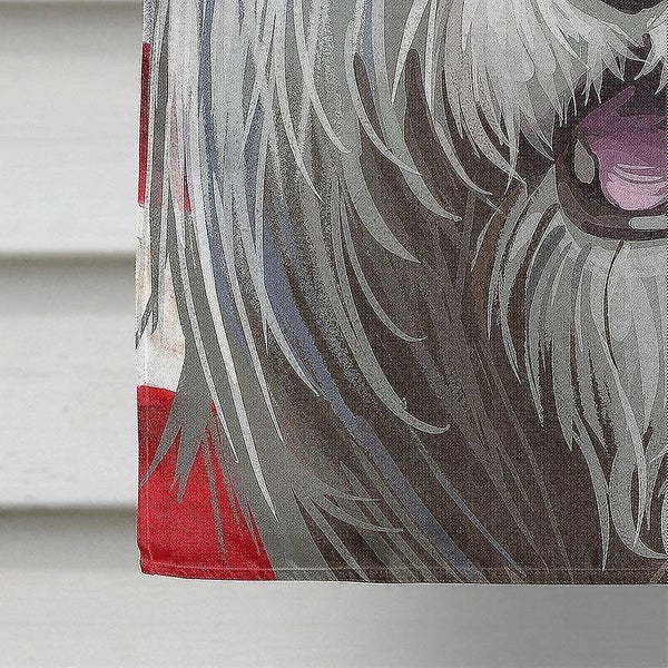 South Russian Ovcharka Dog American Flag Flag Canvas House Size Carousel 4