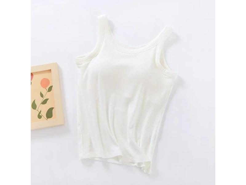 Summer Comfortable Chest Pads Vest Bottoming Shirt One-Piece Pajamas Modal Carousel 1