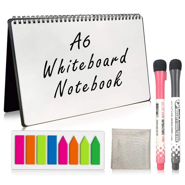 Reusable Whiteboard Notebook Erasable Meeting Notebook With Dry Erase White B... Carousel 1