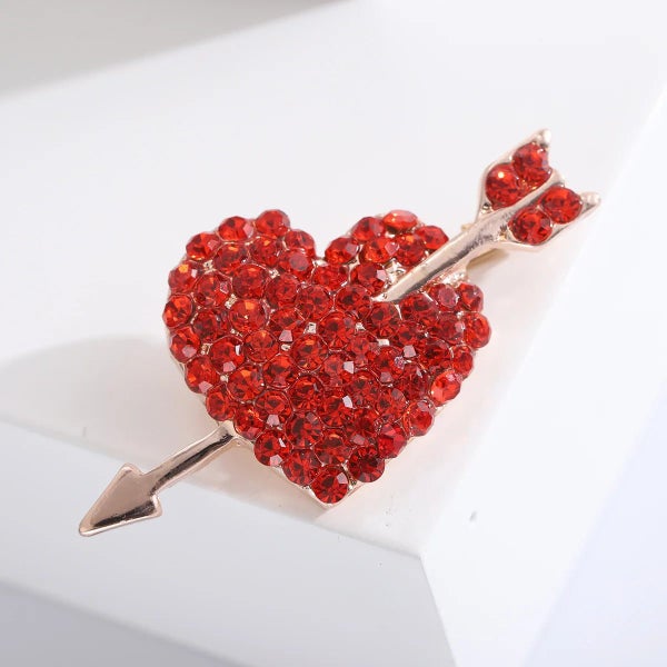 Red Heart Brooch Pin Love Carousel 6