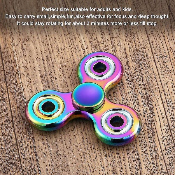 Colorful Tri-spinner Fingertip Hand Spinner Toy Adhd Finger Toy Anti Stress Carousel 1