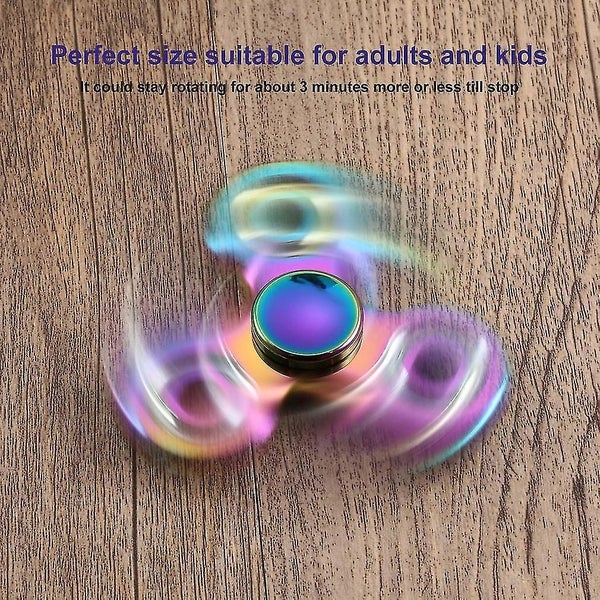 Colorful Tri-spinner Fingertip Hand Spinner Toy Adhd Finger Toy Anti Stress Carousel 2