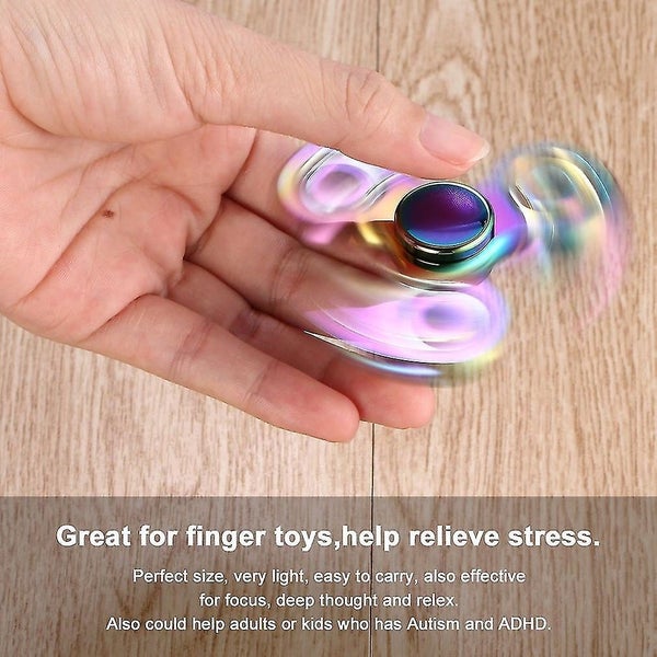 Colorful Tri-spinner Fingertip Hand Spinner Toy Adhd Finger Toy Anti Stress Carousel 5