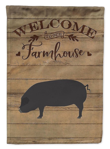 Devon Large Black Pig Welcome Flag Canvas House Size64478532034305110