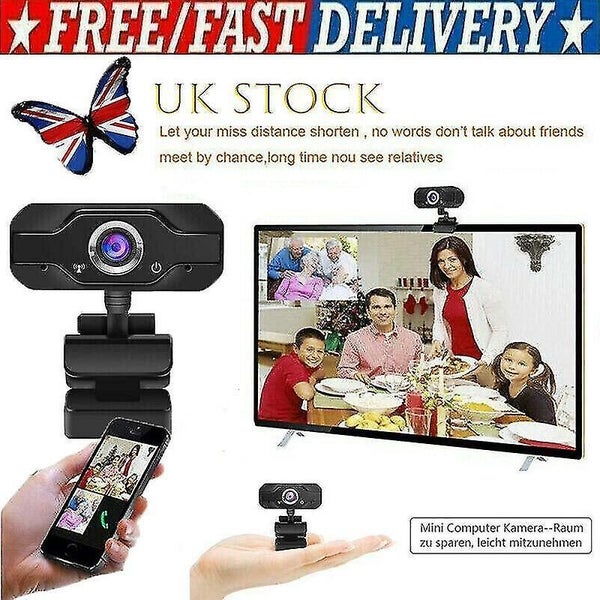 1080P HD Webcam Web Camera Video Calling Built-in Microphone For Desktop Latop Carousel 2