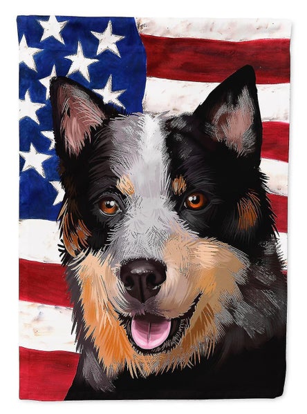 Australian Stumpy Tail Cattle Dog American Flag Flag Garden Size Carousel 1