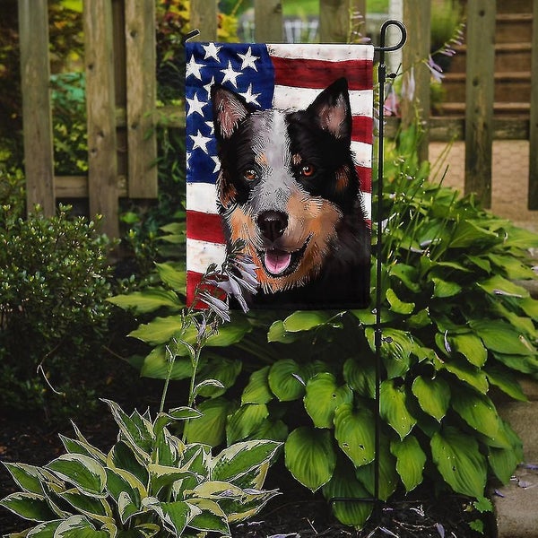 Australian Stumpy Tail Cattle Dog American Flag Flag Garden Size Carousel 2