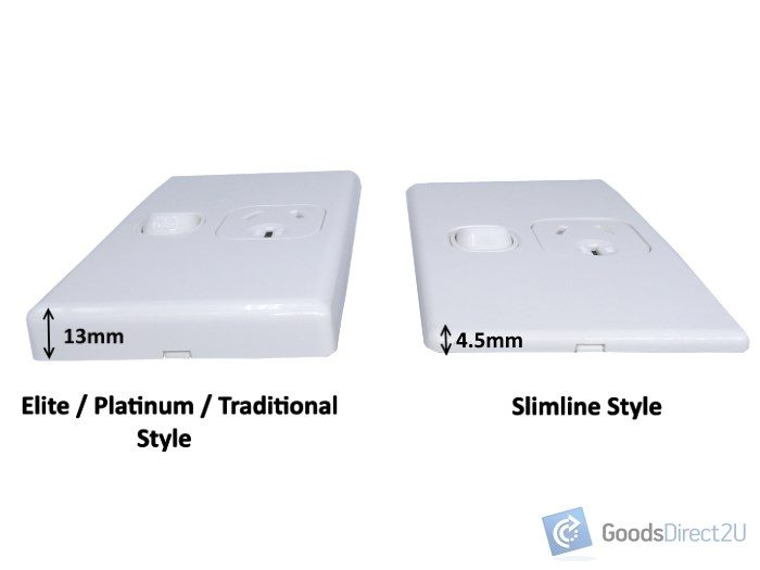 Light Switch - 6 Gang - Vertical - Aluminium - 16 Amp - 10 Box (JAJ Slimline) Carousel 2