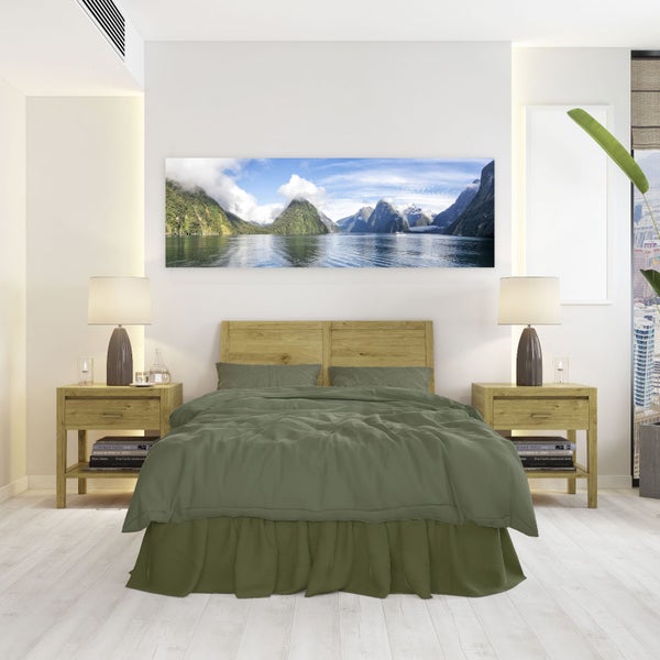 Rokit Wall Art. Milford Sound , clear blue sky. Large Canvas Print Carousel 1