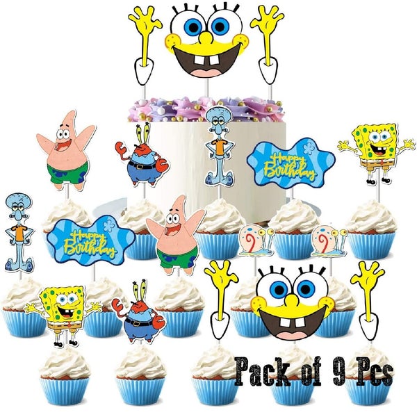 NEW new Cake Design Decorating Cake Topper Cupcake-Sponge Bob *Clearance* Carousel 2