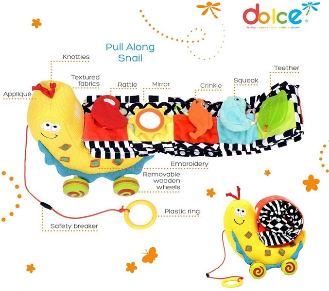 Dolce: Pull Along Snail Carousel 2