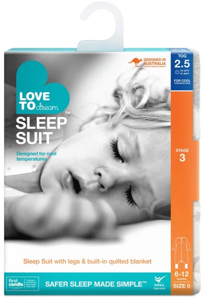 Love to Dream: Sleep Suit Cool 2.5 TOG - Moonlight White (12-24 Months) Carousel 5