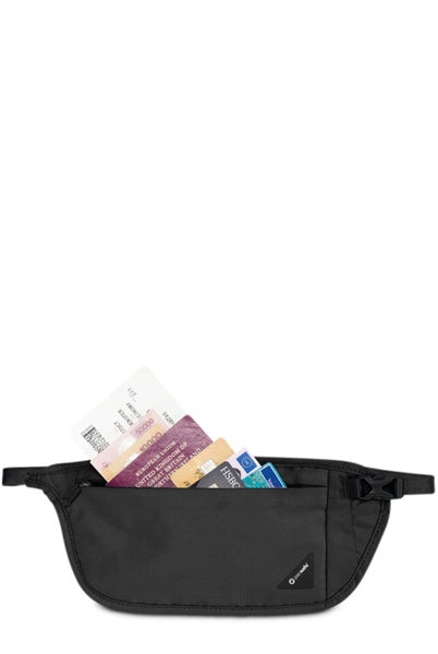 Pacsafe Coversafe V100 RFID Blocking Waist Wallet Black Carousel 1