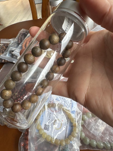 100% nature untreated Agarwood beads Bracelet Carousel 7