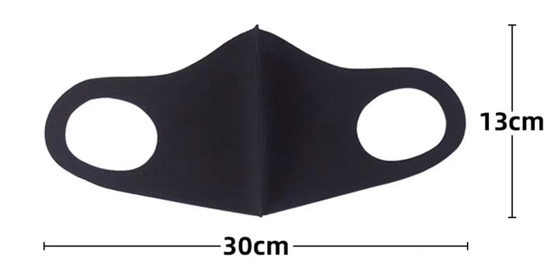 Reusable Face Mask / Unisex / Black / Fabric Mask / Black Face Mask Carousel 3