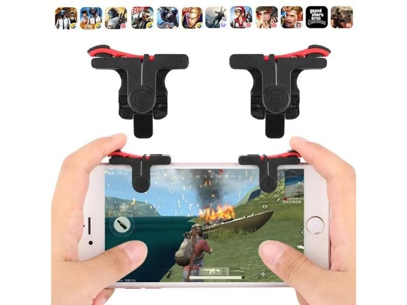 Mobile Game Controller Gamepad Trigger Aim Button Adjustable L1R1 Shooter Carousel 2