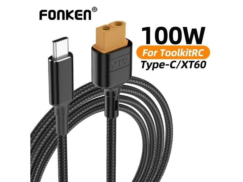 USB-C To XT60 Charging Cable For Toolkitrc SC100 Type-C To XT60 Cable For Carousel 1