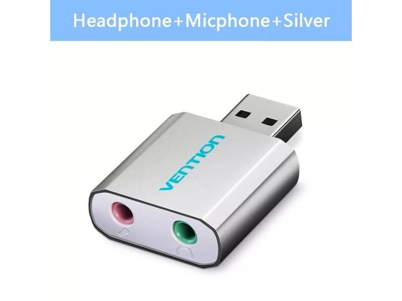 Vention USB Sound Card For Laptop PS4 Computer With Mic Speaker Carousel 1