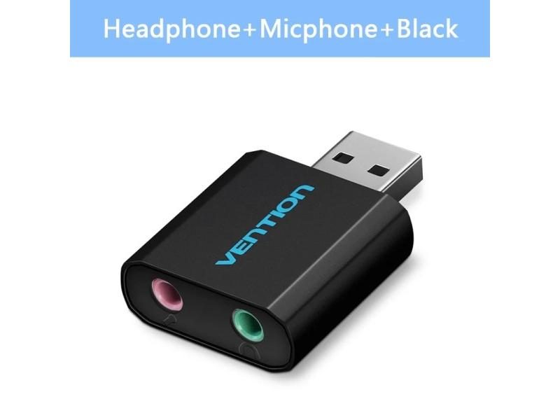 Vention USB Sound Card USB Audio Interface Headphone Adapter Soundcard For Mic Carousel 1