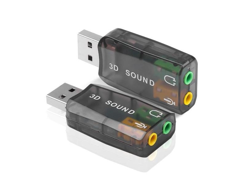 USB Sound Card External Mini Sound Card USB To 3.5mm Interface Stereo Audio Carousel 2
