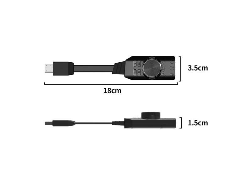 GS3 USB2.0 External Sound Card Virtual 7.1 Channel Sound Card Adapter Plug And Carousel 1