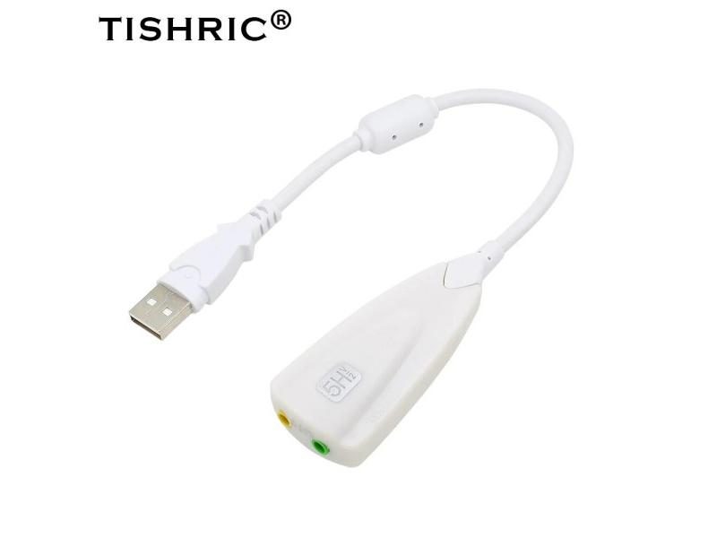 TISHRIC 5HV2 USB External Sound Card 7.1 With 3.5mm USB Audio Adapter Headset Carousel 1