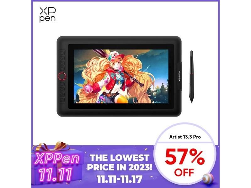 XPPen 13.3" Artist 13.3 Pro Graphics Tablet Drawing Monitor With 8192 Level Carousel 2