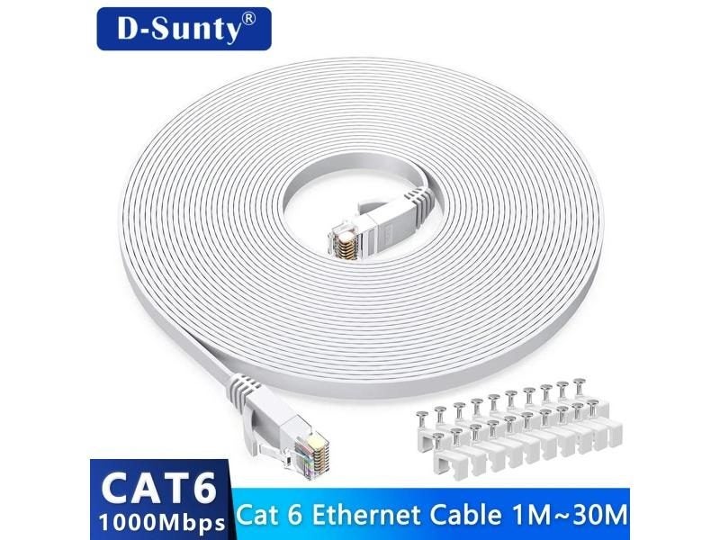 Cat6 Ethernet Cable Flat RJ45 Computer Internet LAN Network Ethernet Patch Carousel 2