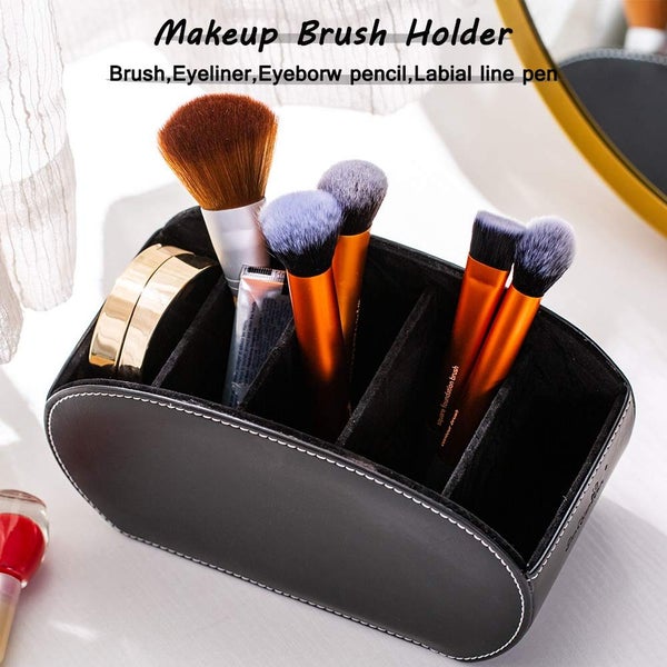 Remote Control Holders Organizer Box with 5 PU Leather Multi-functional Box Carousel 5