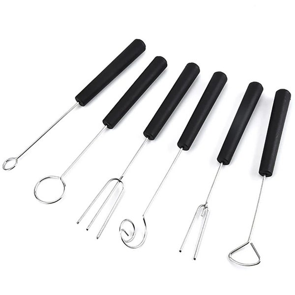6PCS Chocolate Dipping Fork Set Stainless Steel Candy Cake Dipping Tool Gadgets Carousel 5