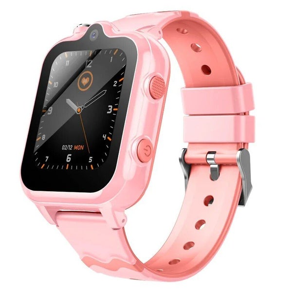 IP67 Waterproof Smart 4G GPS Tracker Locate Kids Video Voice SOS Call Watch Pink Carousel 1