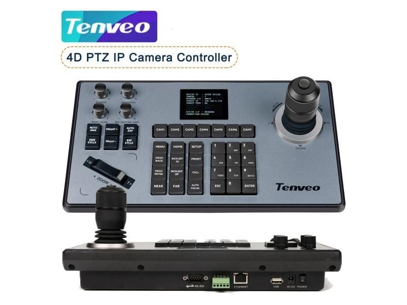 Tenveo KB200 PTZ Controller IP Camera Controller Joystick Support NDI POE Visca Carousel 2