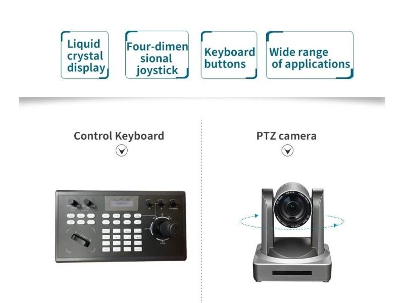 Camera Control Keyboard Network VISCA Pelco-d/p Protocol Joystick Console POE Carousel 1