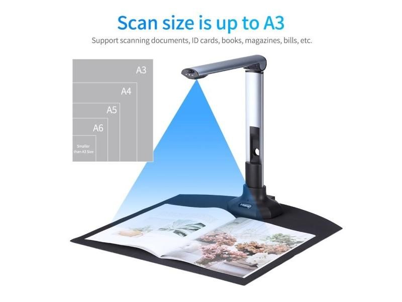 Aibecy BK52 Portable Book Document Camera Scanner Capture Size A3 HD 10 Carousel 1