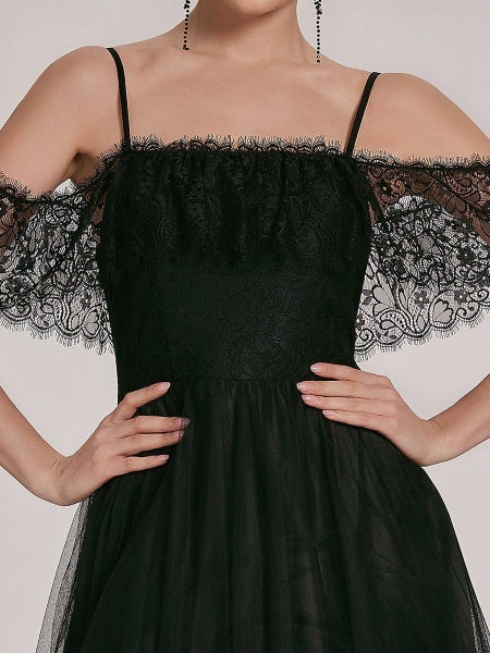 Madeline satin and tulle wedding dress in black s10-12 Carousel 4