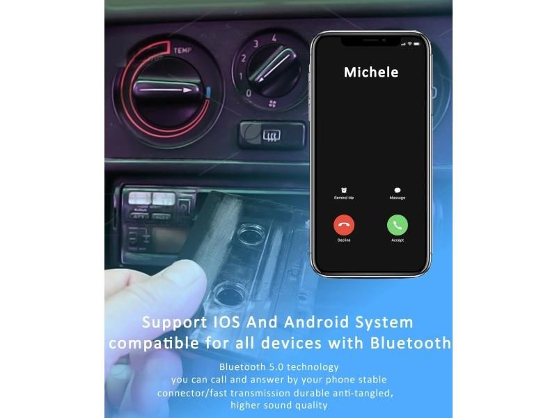 New Bluetooth 5.0 Car Audio Stereo Cassette Vehicle Tape Converter Cassette Carousel 1